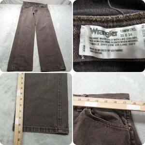 Wrangler‎ Jeans Mens 35x33 Gray Zip Fly Cowboy Cut Original Fit Straight VTG
